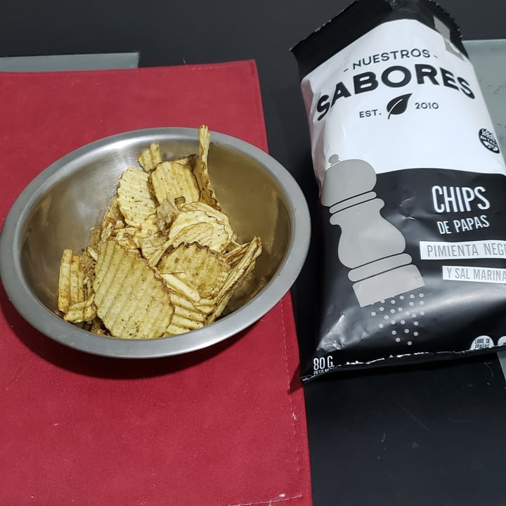 photo of Nuestros Sabores Chips De Papa Y Pimienta Negra shared by @axxxolote on  27 Feb 2022 - review