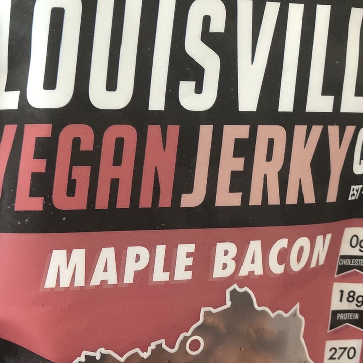 photo of  Louisville Vegan Jerky Co. Maple bacon vegan jerky shared by @lovespigs on  15 Jul 2022 - review