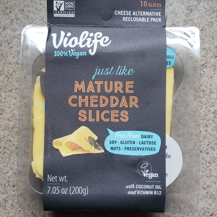 photo of Violife Mature Cheddar Slices shared by @rachelhrieman on  24 May 2022 - review