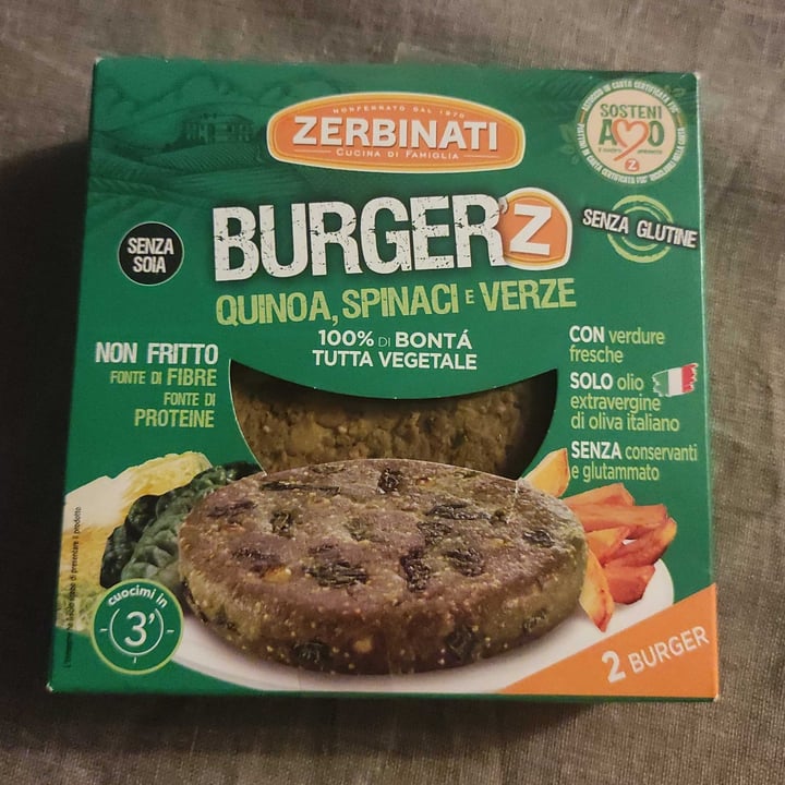 photo of Zerbinati Burgerz Quinoa Spinaci e Verze shared by @alessandrabnc on  13 Apr 2022 - review