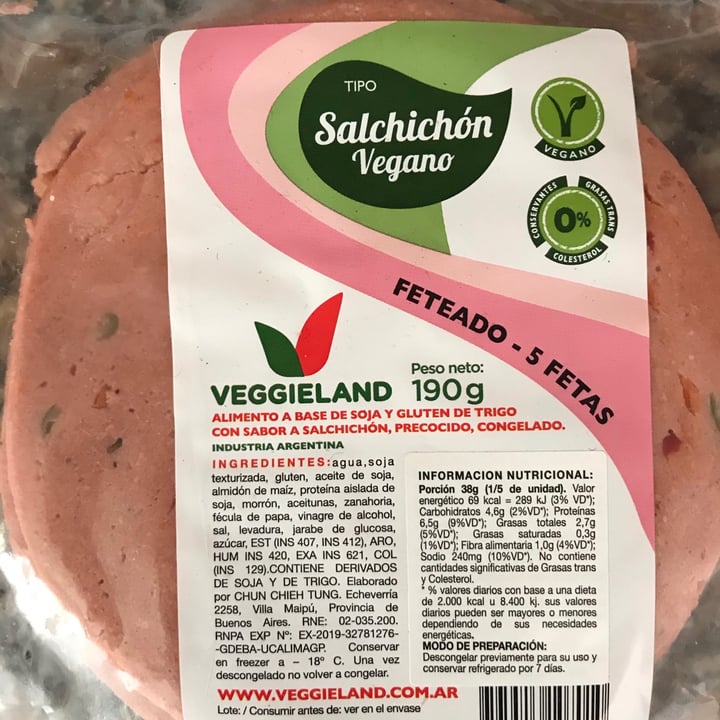photo of Veggieland Salchichon Vegano shared by @janetkaren on  20 Feb 2021 - review