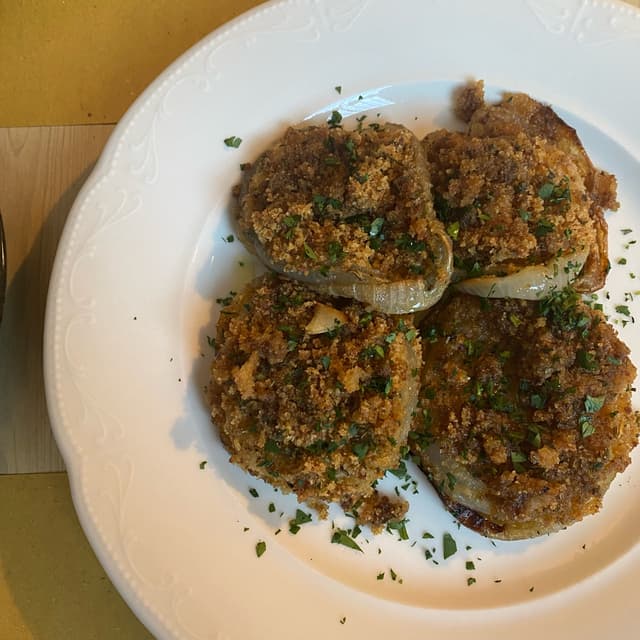 菜肴“Cipolle Gratinate”的照片
