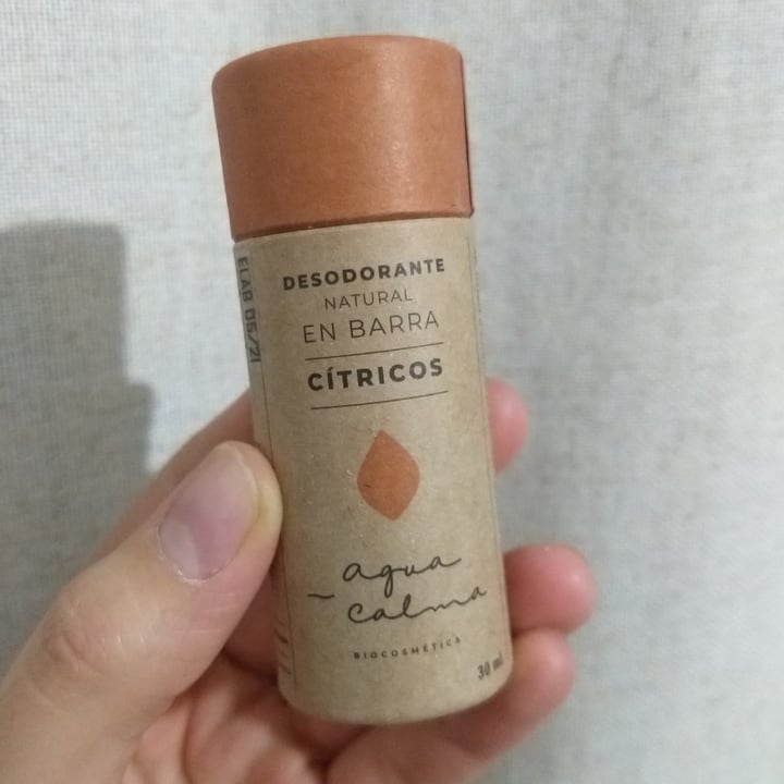 photo of AguaCalma Desodorante en barra cítricos shared by @nutricionvegana on  21 May 2021 - review