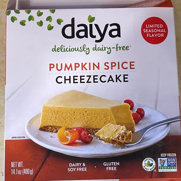 photo of Daiya Pumpkin Spice Cheezecake shared by @wish on  27 Nov 2021 - review