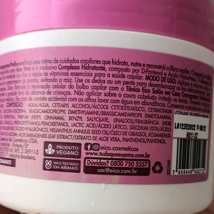 review photo of Eico MÁSCARA VEGANA CABELOS LONGOS shared by @mahhh on 16 Oct 2022 - review