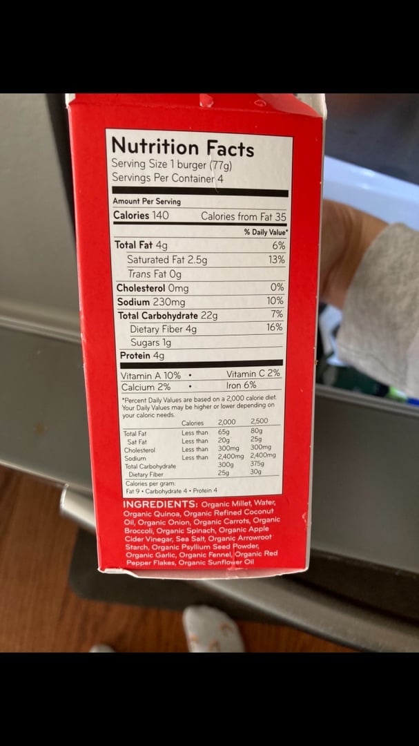 review photo of Qrunch Organics Spicy Italian Burger shared by @em3720 on 16 Jan 2021 - review