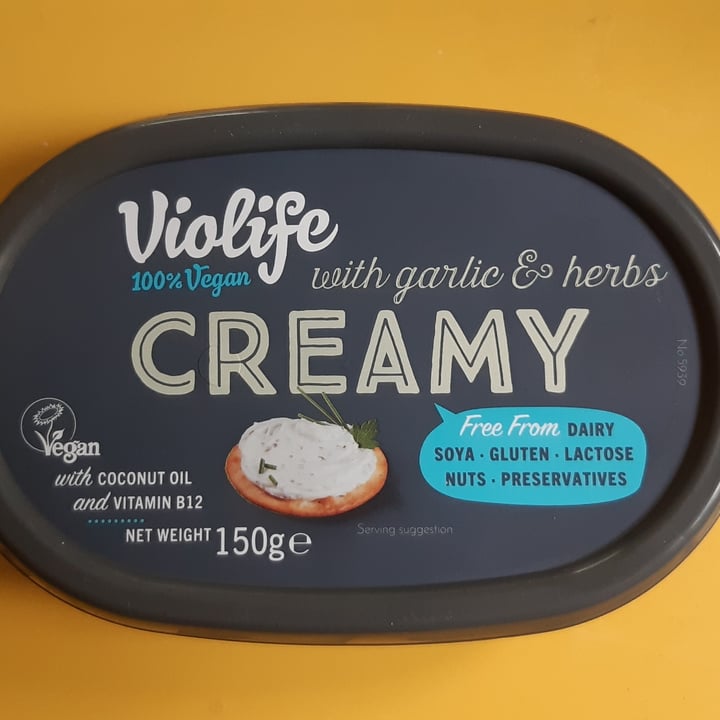 photo of Violife Cream Cheese Garlic & Herbs shared by @18january on  08 Jun 2021 - review