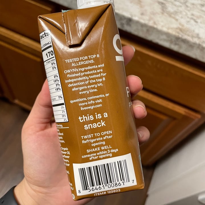 photo of OWYN Protein Drink Dark Chocolate shared by @soularflare on  26 Apr 2021 - review