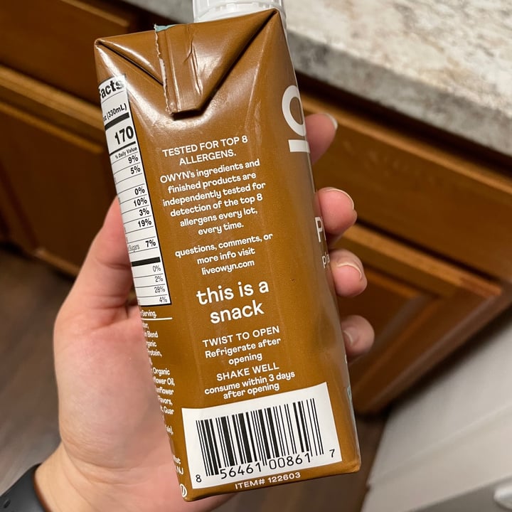 review photo of OWYN Protein Drink Dark Chocolate shared by @soularflare on 26 Apr 2021 - review