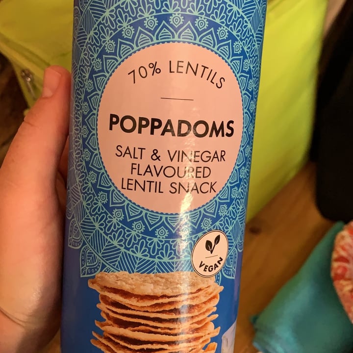 photo of Woolworths Food 70% Lentils poppadoms salt & vinegar flavoured lentil snack shared by @sarahleedevilliers on  18 Feb 2021 - review