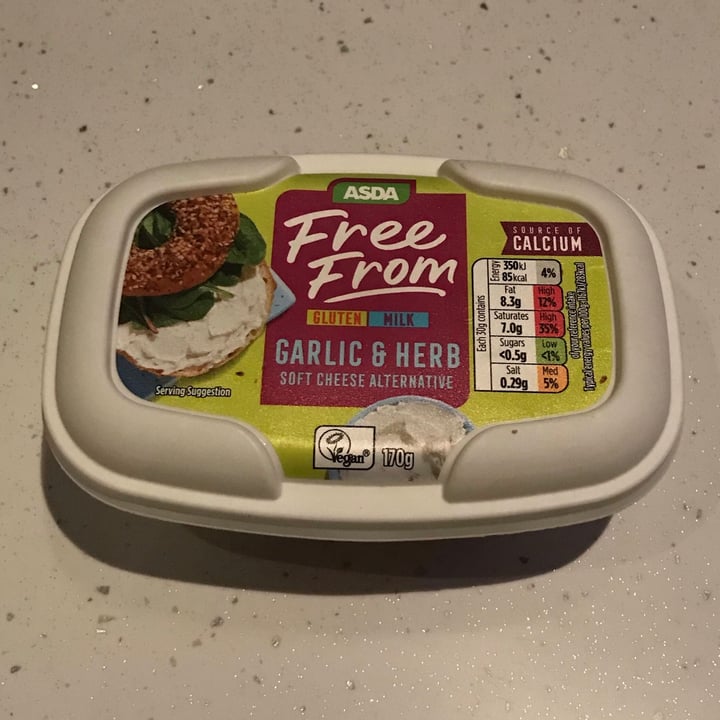 photo of ASDA Garlic and herb soft cheese alternative shared by @coolveganbits on  22 Jan 2021 - review