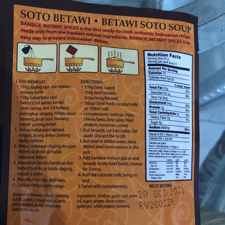 photo of Bamboe Soto Betawi shared by @ndyct on  24 May 2020 - review