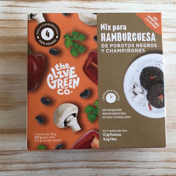 photo of The Live Green Co Mix para Hamburguesas de Porotos Negros Champignones shared by @maconstanza on  07 Dec 2020 - review