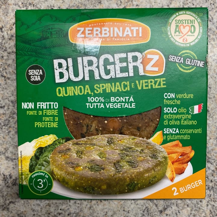 photo of Zerbinati Burgerz Quinoa Spinaci e Verze shared by @linda0597 on  31 Dec 2021 - review
