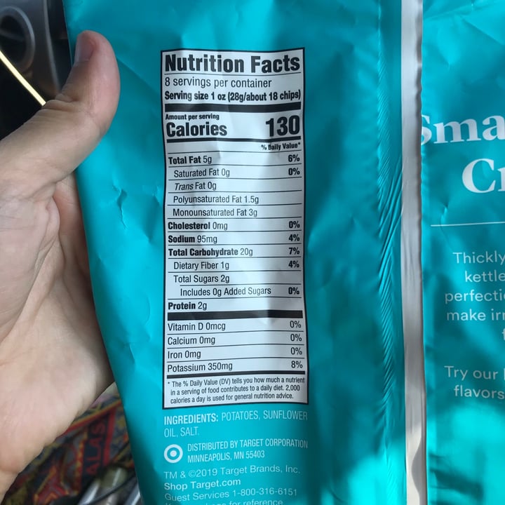 photo of Good & Gather 50% Less Fat Kettle Cooked Potato Chips shared by @curvycarbivore on  08 Sep 2020 - review