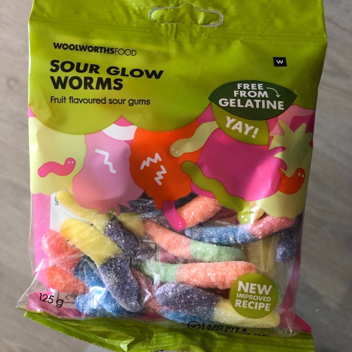 review photo of Woolworths Food Sour glow worms shared by @farraho on 19 Aug 2021 - review