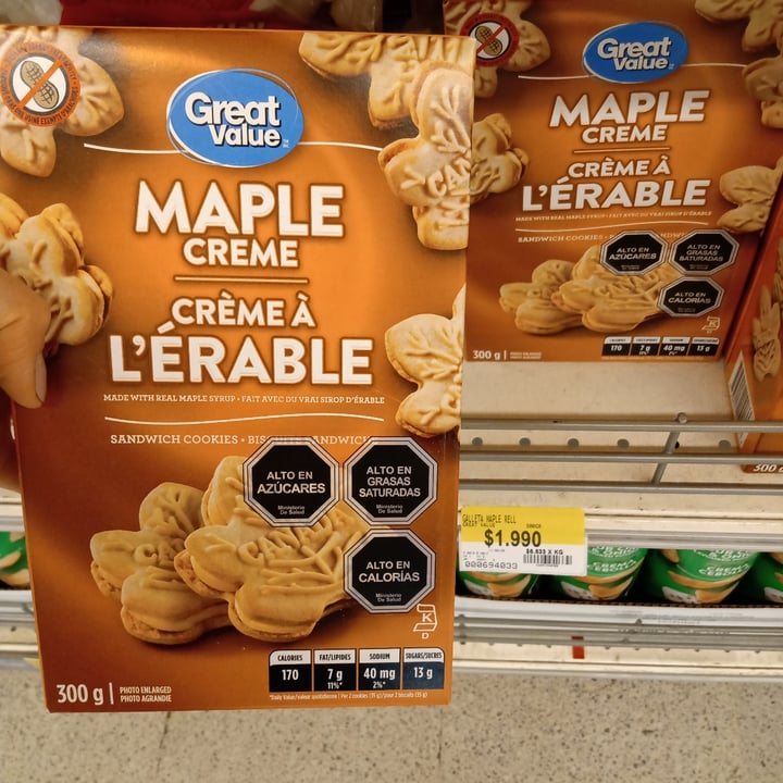 photo of Great Value  Galletas Maple Creme shared by @belenii on  13 Jun 2020 - review