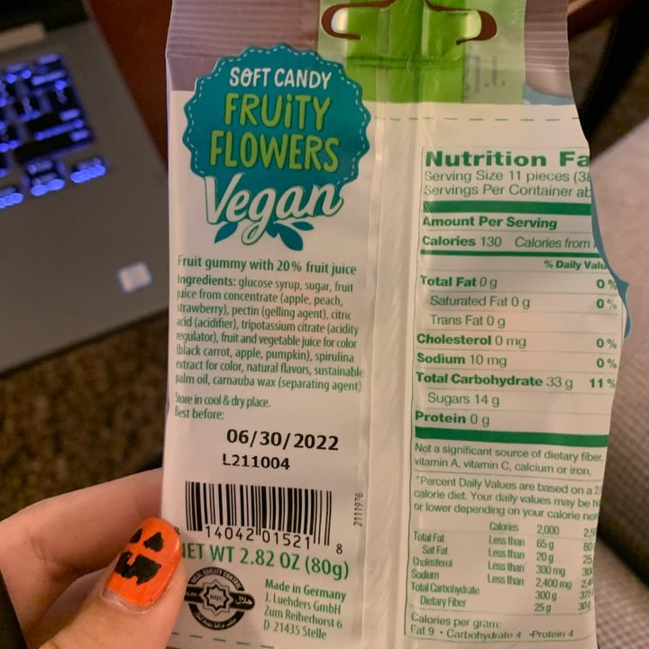photo of J. Luehders of Germany Soft candy (Fruity flowers) shared by @burnsconcerns on  07 May 2022 - review