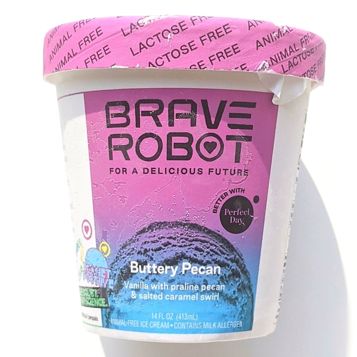 photo of Brave Robot Brave Robot Buttery Pecan Animal-Free Dairy Ice Cream shared by @veggieassassin on  29 Jul 2021 - review