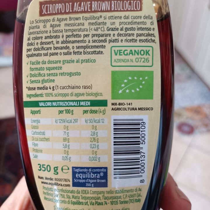 photo of Equilibra Sciroppo di Agave Brown shared by @arielasalcini on  23 Sep 2022 - review