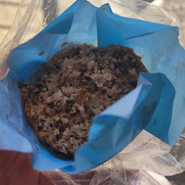 Foto do prato “Muffin de banana y coco”