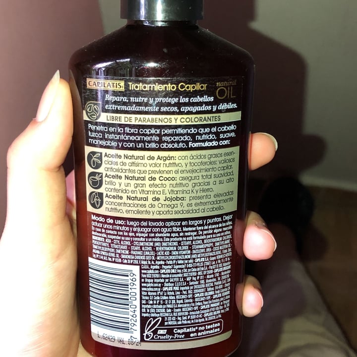 review photo of Capilatis Tratamiento capilar Natural Oil con Argán shared by @giulierba on 12 Oct 2021 - review