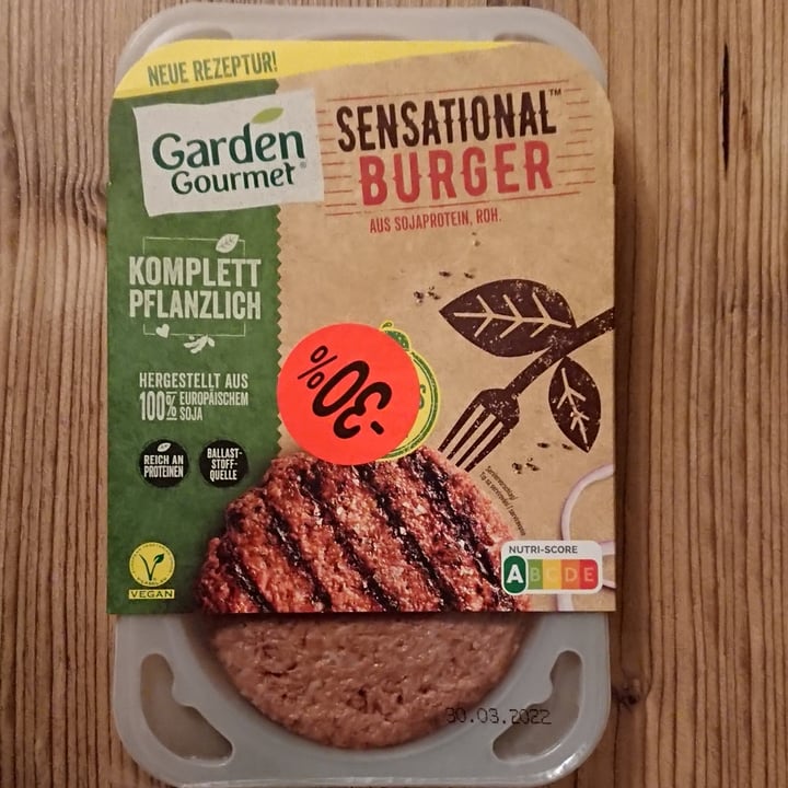 photo of Garden Gourmet Sensational Burger shared by @4allthehorses on  01 Apr 2022 - review