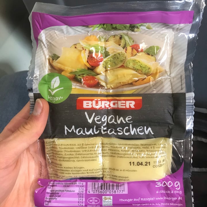 photo of Bürger Maultaschen Vegan shared by @david- on  22 Mar 2021 - review