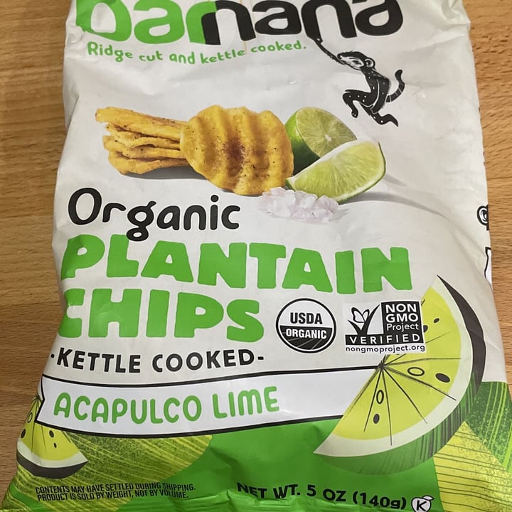 photo of Barnana Organic Ridged Plantain Chips Acapulco Lime shared by @magrilds on  12 Sep 2022 - review