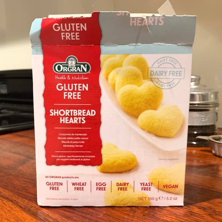 photo of Orgran Shortbread Hearts shared by @hugemittons on  20 May 2020 - review