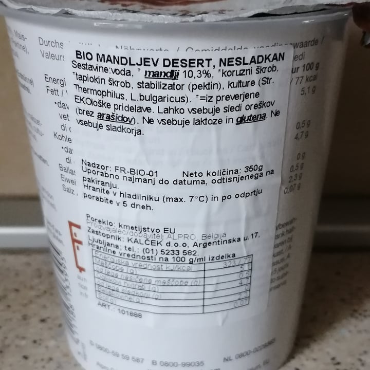 photo of Provamel Almond No Sugars Yogurt shared by @owly on  02 Apr 2022 - review