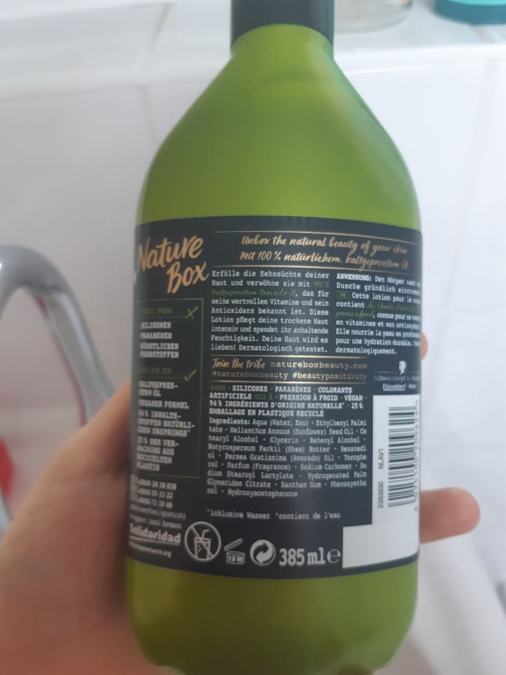 review photo of Nature Box Beauty Body Lotion Mit Avocado Öl shared by @mokina360 on 24 Jan 2020 - review