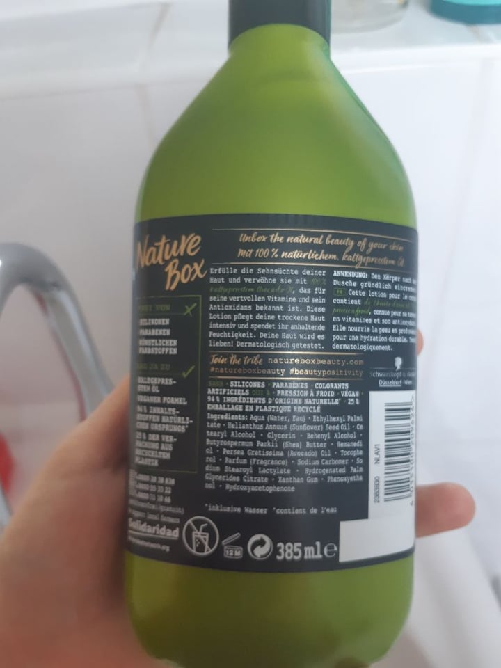 photo of Nature Box Beauty Body Lotion Mit Avocado Öl shared by @mokina360 on  24 Jan 2020 - review