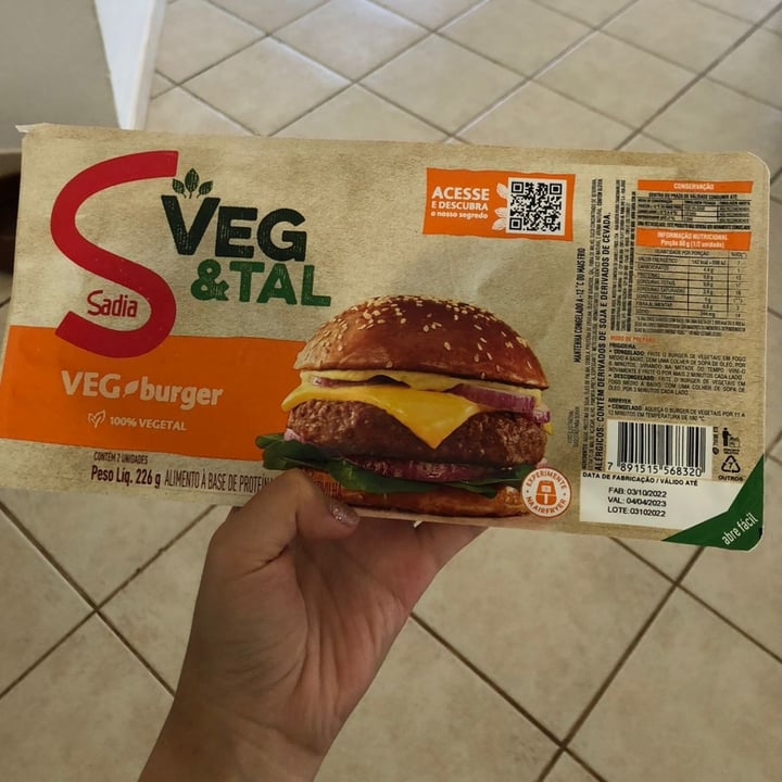 review photo of Sadia veg burger shared by @cristinaenjo on 15 Dec 2022 - review