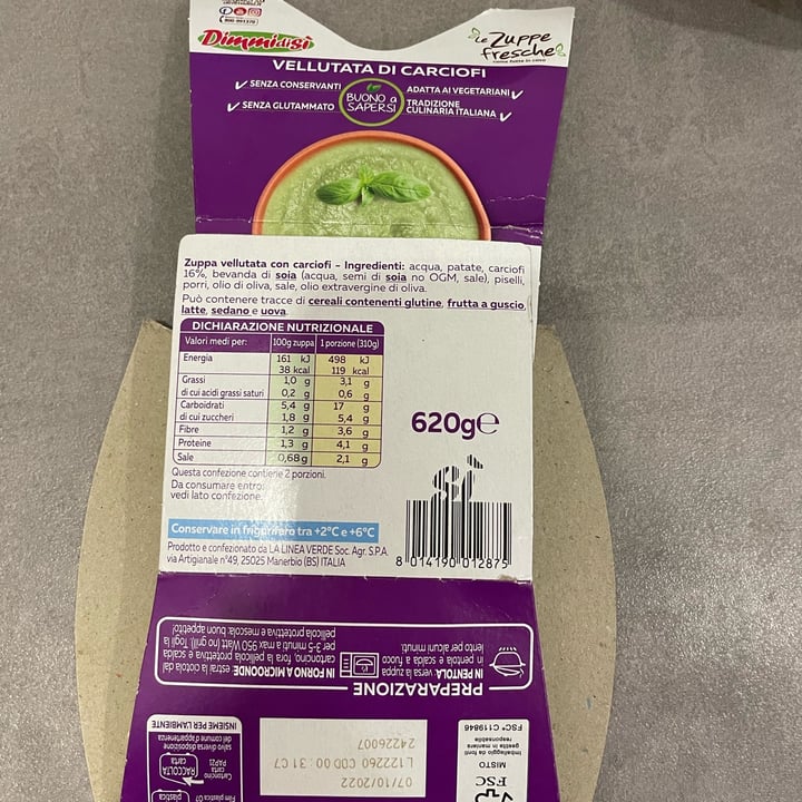 review photo of Dimmidisi Zuppa carciofi shared by @vveggie on 25 Sep 2022 - review