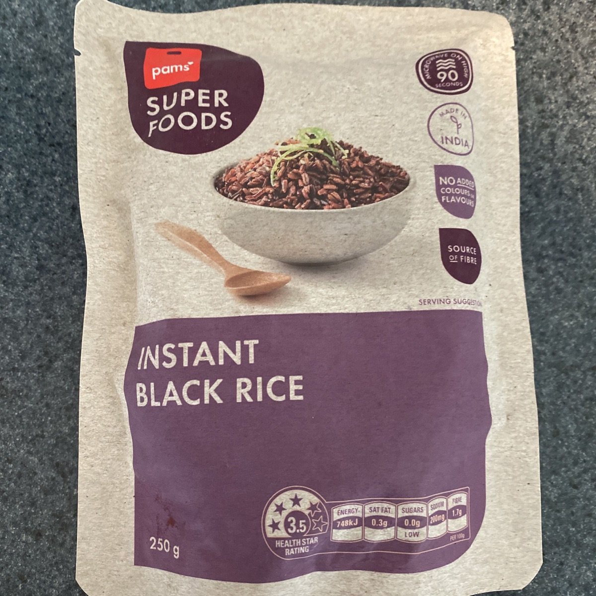 Instant Purple Rice Instant Black Rice from Pams - Vegan Product Reviews & Ratings | abillion