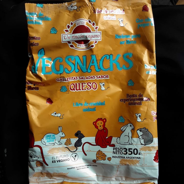 review photo of Un Rincón Vegano Vegsnacks Galletas Saladas sabor Queso shared by @antiespecismo on 13 Nov 2020 - review