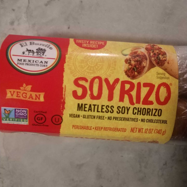 photo of El Burrito Mexican Food Products Corp Soyrizo Meatless Soy Chorizo shared by @kshaw106 on  08 Dec 2020 - review