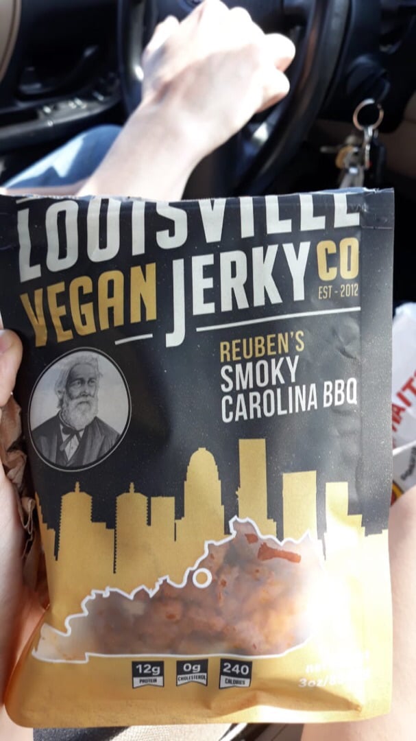 photo of  Louisville Vegan Jerky Co. Reuben’s Smoky Carolina BBQ shared by @irlmonkey on  25 Sep 2019 - review