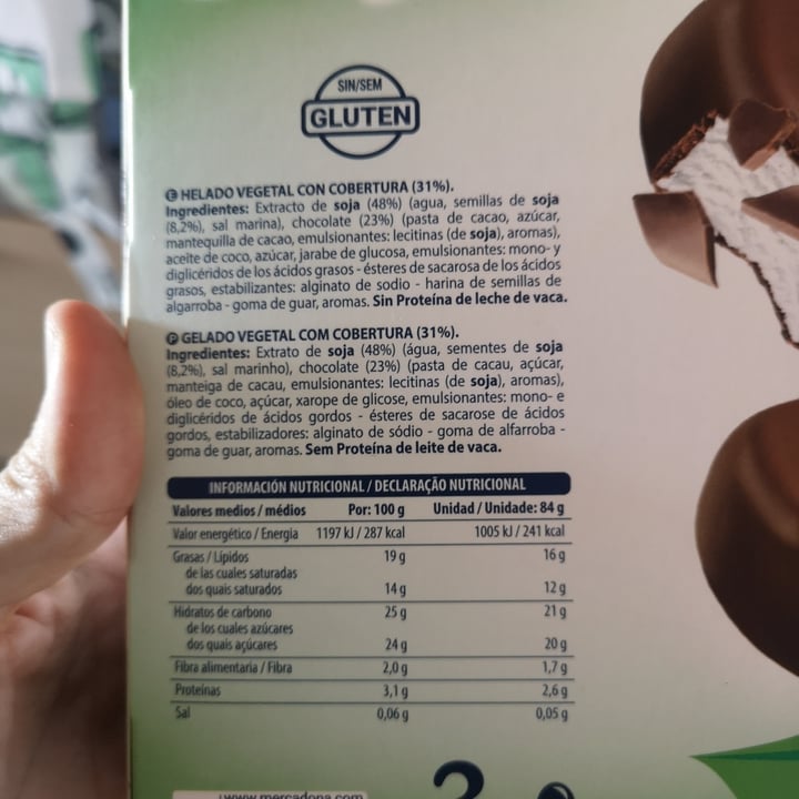 photo of Hacendado Bombón helado de soja shared by @ouzyyy on  19 Dec 2021 - review