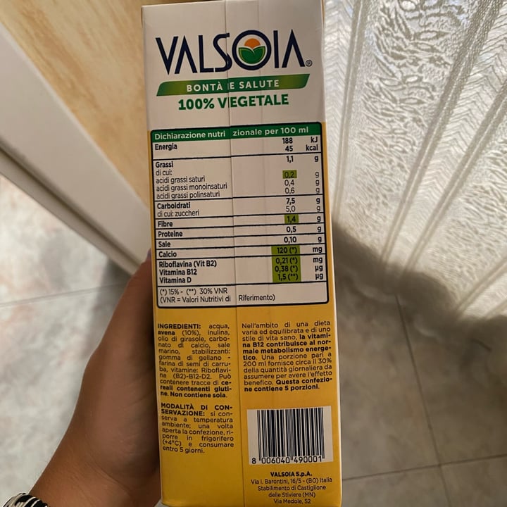 photo of Valsoia Avena zero zuccheri shared by @lilianasch on  20 Oct 2022 - review