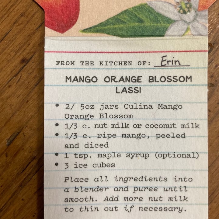 photo of Culina Yogurt Mango Orange Blossom shared by @alleycatz on  22 Feb 2021 - review