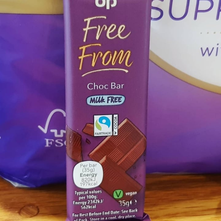 photo of Coop Free From Choc Bar shared by @plantifulrachel on  22 Sep 2021 - review