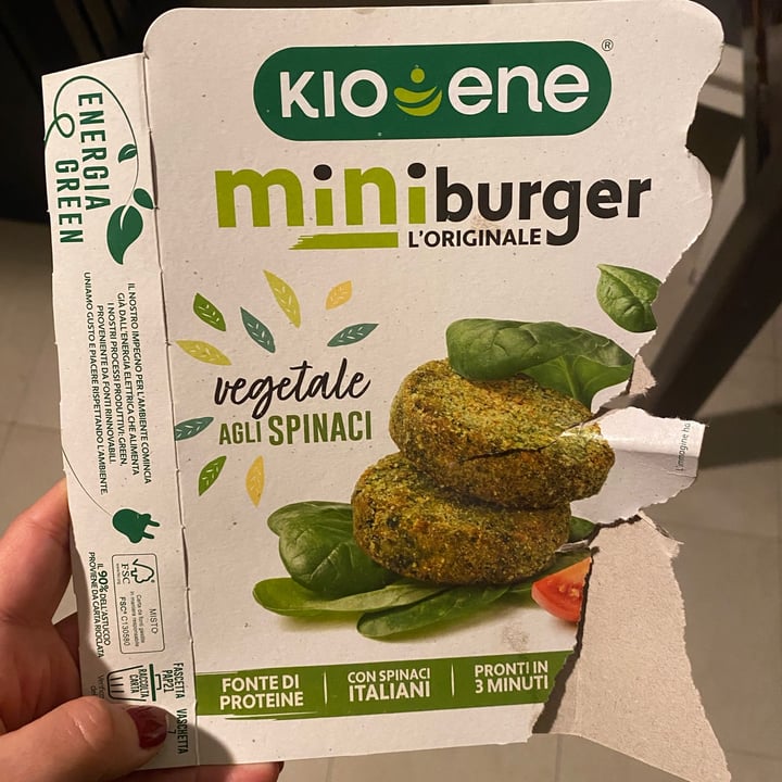 photo of Kioene Mini Burger Vegetale Agli Spinaci shared by @lacosty on  19 Mar 2022 - review