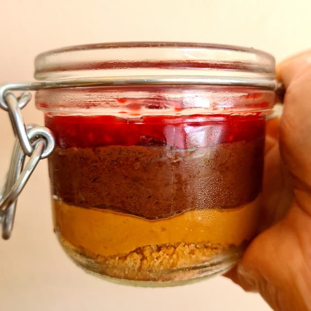 Photo of the dish “Vegan PB & J Chocolate Jar”