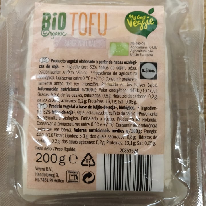 photo of My Best Veggie Bio tofu natural shared by @marinasnchez on  11 Jul 2021 - review