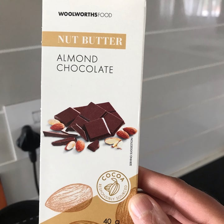 photo of Woolworths Food Nut Butter Almond Chocolate shared by @plantpoweredpayalla on  08 Sep 2020 - review