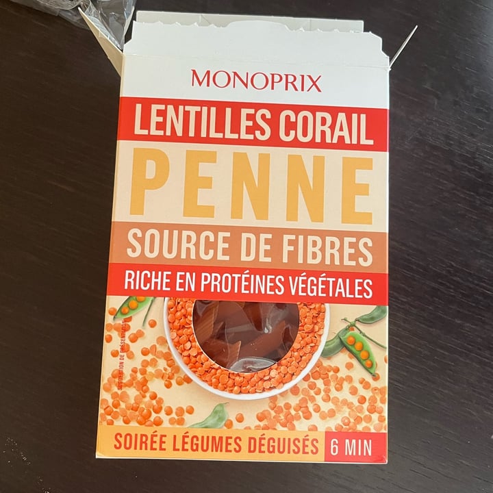 photo of Monoprix Penne aux lentilles corail shared by @withrebecca on  13 Aug 2022 - review