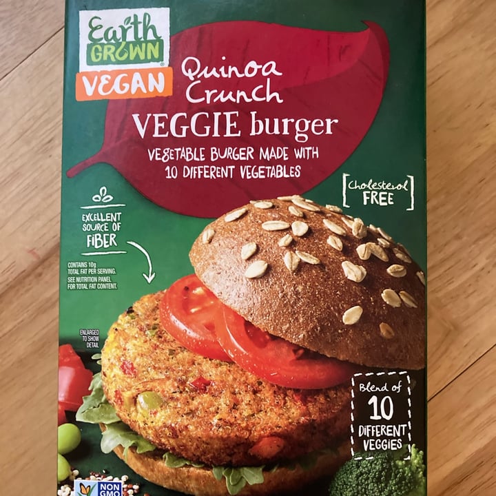 Earth Grown Quinoa Crunch Veggie Burger Review abillion