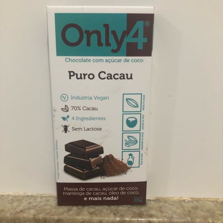 photo of Only4 Chocolate com Açúcar de Coco Puro Cacau shared by @laraquartier on  08 May 2022 - review